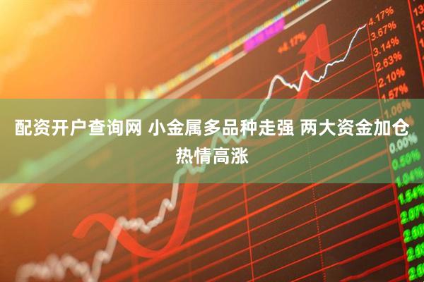 配资开户查询网 小金属多品种走强 两大资金加仓热情高涨